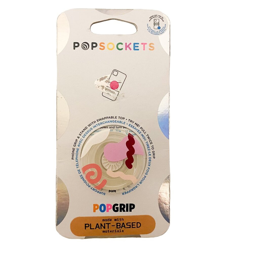 PopSockets PopGrip Phone Grip & Stand with Swappable Top-Plant Core Memphis Mod